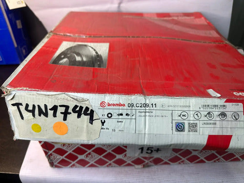 DISCO DE FRENO PARA JAGUAR TRASERO T4N1744